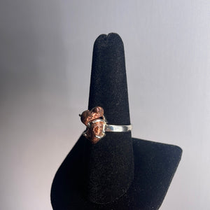 Copper Size 8 Sterling Silver Ring