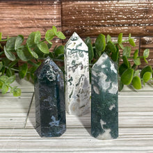 Load image into Gallery viewer, Moss Agate Tower Small