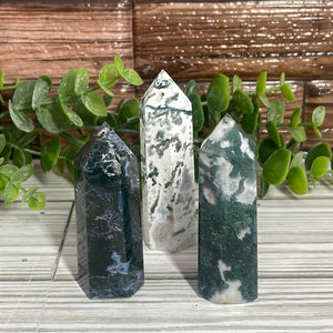 Moss Agate Tower Small