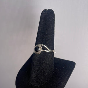 Black Onyx Size 8 Sterling Silver Ring