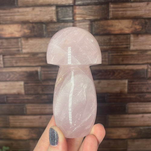 Rose Quartz Mushroom Carving