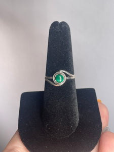 Malachite SZ 7 Sterling Silver Ring