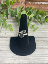 Load image into Gallery viewer, Moldavite &amp; Herkimer Diamond SZ 8.5 Sterling Silver Ring