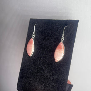 Pink Opal Sterling Silver Earrings