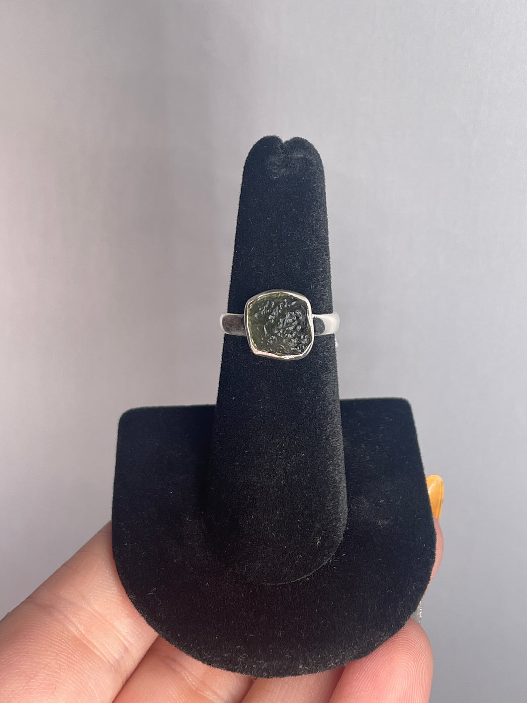 Moldavite SZ 6 Sterling Silver Ring