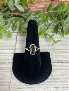 Smoky Quartz SZ 7 Sterling Silver Ring