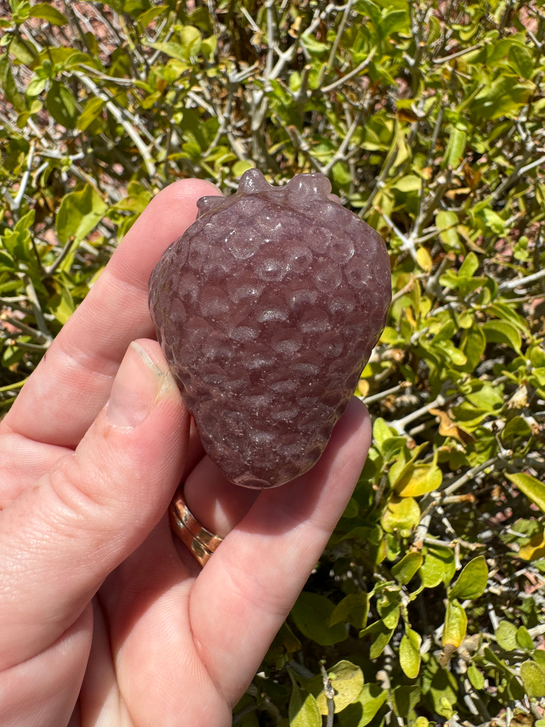 Strawberry Quartz Strawberry Carving