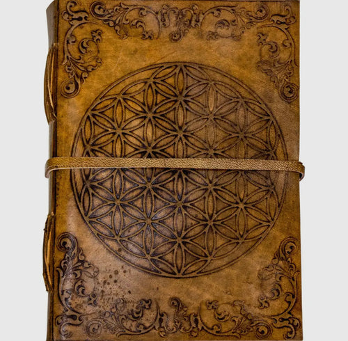 Leather Flower of Life Journal