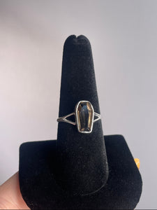 Smoky Quartz SZ 7 Sterling Silver Ring