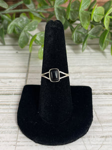 Black Onyx Size 9 Sterling Silver Ring