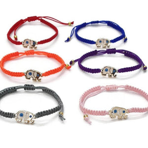 Evil Eye Elephant Pull Bracelet