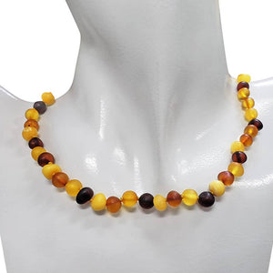 Multi Color Amber Beaded Necklace