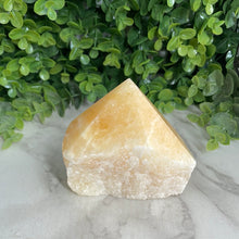 Load image into Gallery viewer, Orange Calcite Half Polished Point