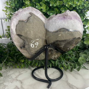 Amethyst Heart On Stand