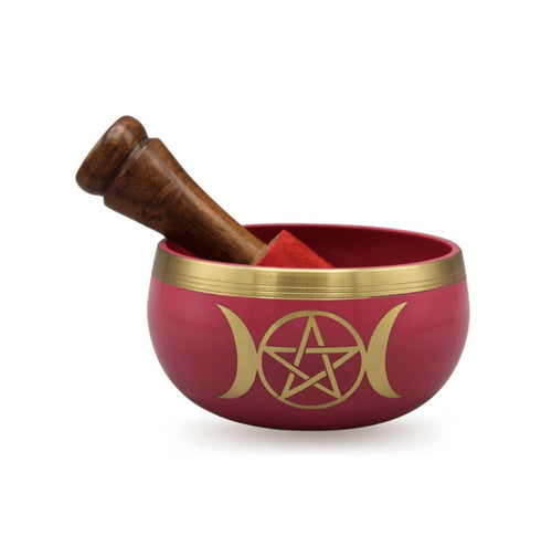 Pink Triple Moon Singing Bowl