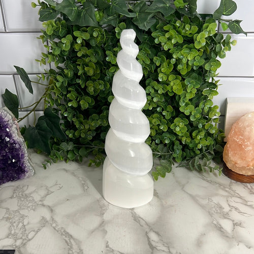 Selenite Spiral Lamp