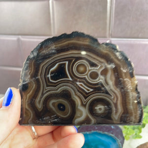 Dyed Agate Geode Half