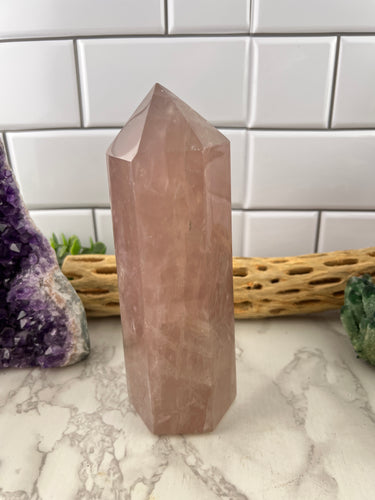 Lavender Rose Quartz Tower