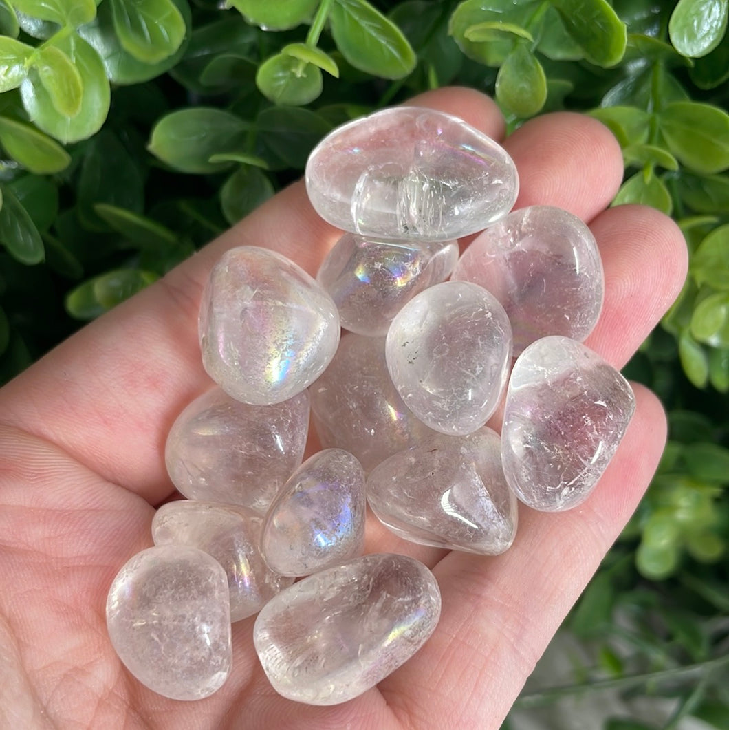 Tumbled Angel White Aura Quartz