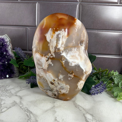 Flower Agate Carnelian Freeform