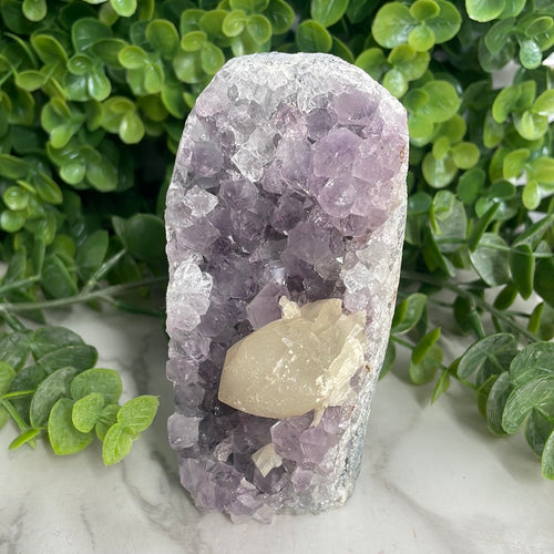 Amethyst Geode With Calcite