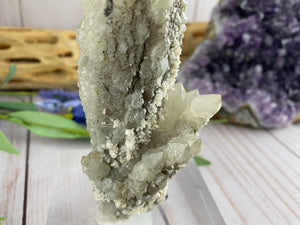 Quartz with Hedenbergite- RARE