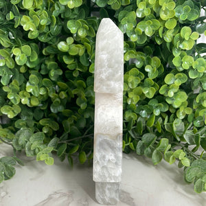 Druzy Agate With Quartz Tree Carving