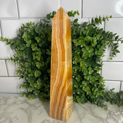 HUGE Orange Calcite Obelisk