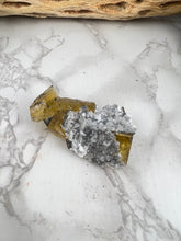 Load image into Gallery viewer, Yellow Fluorite and Quartz Specimen