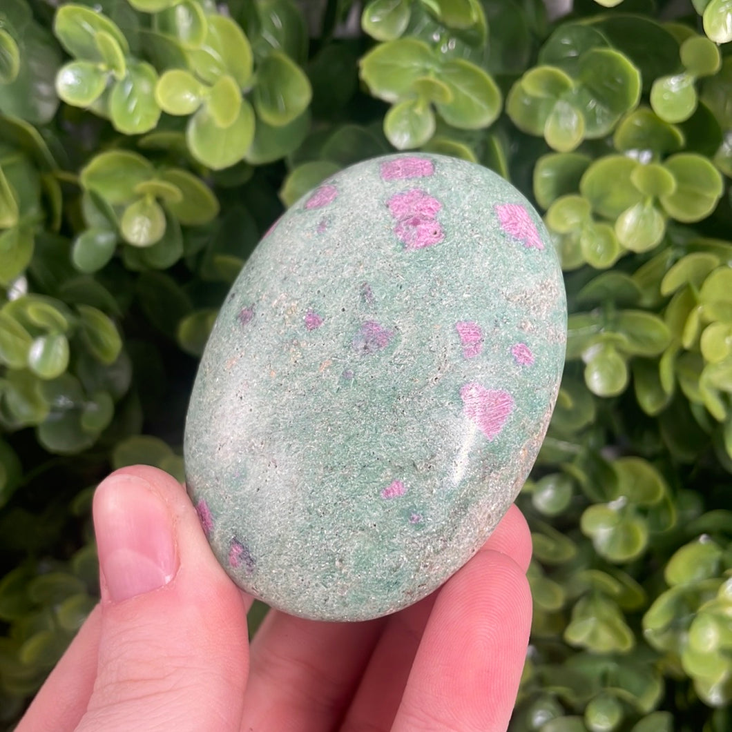 Ruby Fuchsite Palm Stone