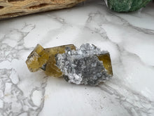 Load image into Gallery viewer, Yellow Fluorite and Quartz Specimen